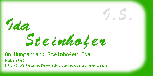 ida steinhofer business card